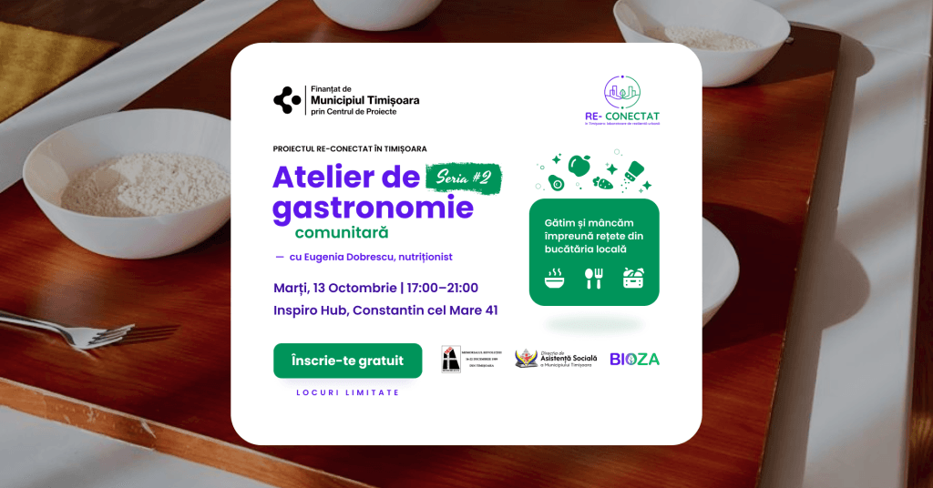 Atelier de gastronomie comunitară la Inspiro Hub, Timișoara
